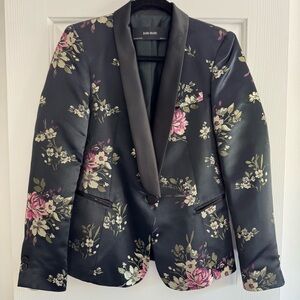 Zara Dark Floral Patterned Blazer